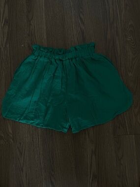 Emerald Green Gauze Shorts (MABLE)